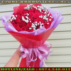 Bó hoa hồng bó đầm thấm - PT42